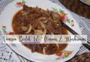 Venison “Bistek” With Onions & Mushrooms
