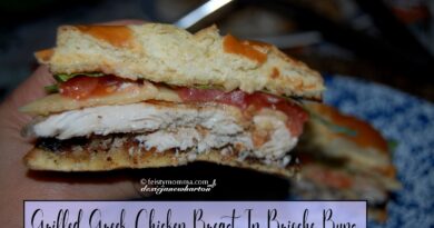 Grilled Greek Chicken Breast In Brioche Buns