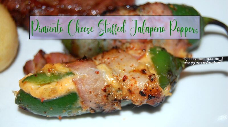 Grilled Pimiento Cheese Stuffed & Bacon-Wrapped Jalapeño Poppers