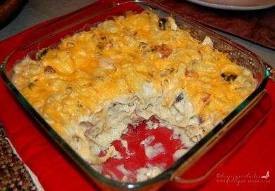 Bacon & Mushrooms Egg Noodles Casserole
